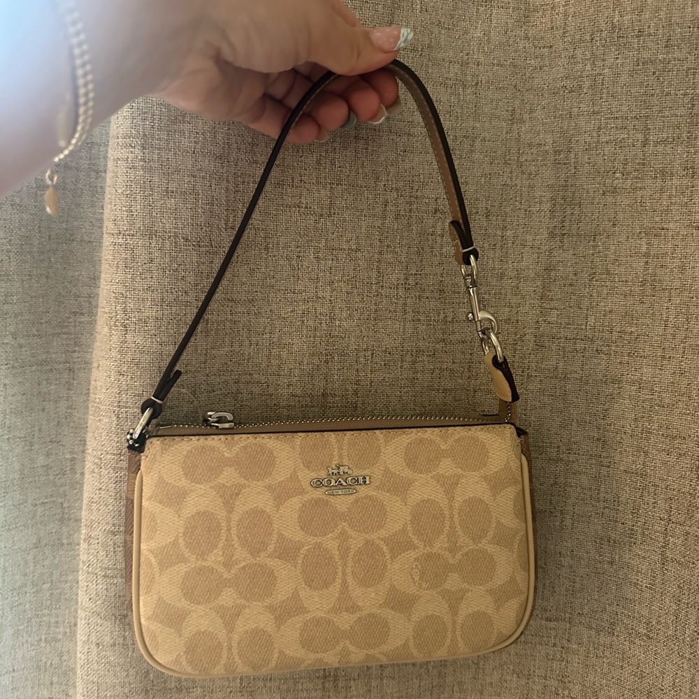 Coach Beige Signature Shoulder Bag